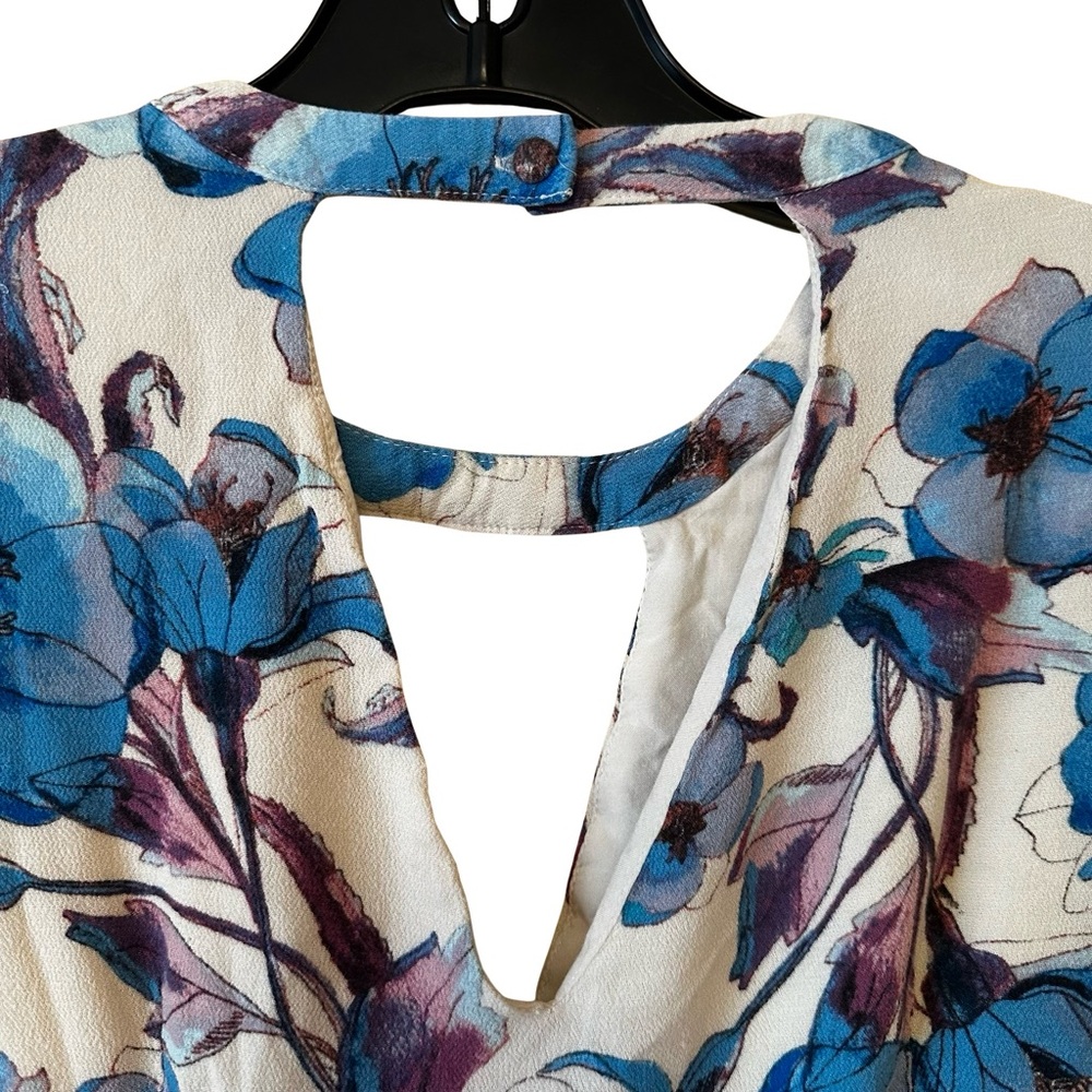 free people // floral cutout bell sleeve minidress - Picture 6 of 10